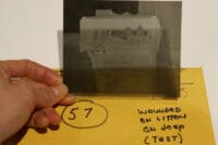 WW2 British Airborne Para Wounded on Litter on Jeep Original Negative #57