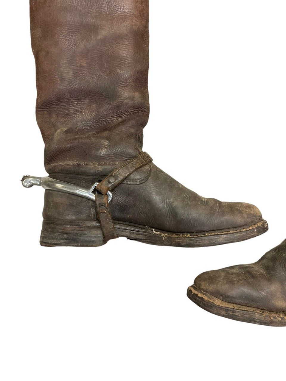 WW1 Canadian CEF Officers High Top Leather Boots with C Broad Arrowed Spurs WW1 Canadian CEF Officers High Top Leather Boots with C Broad Arrowed Spurs