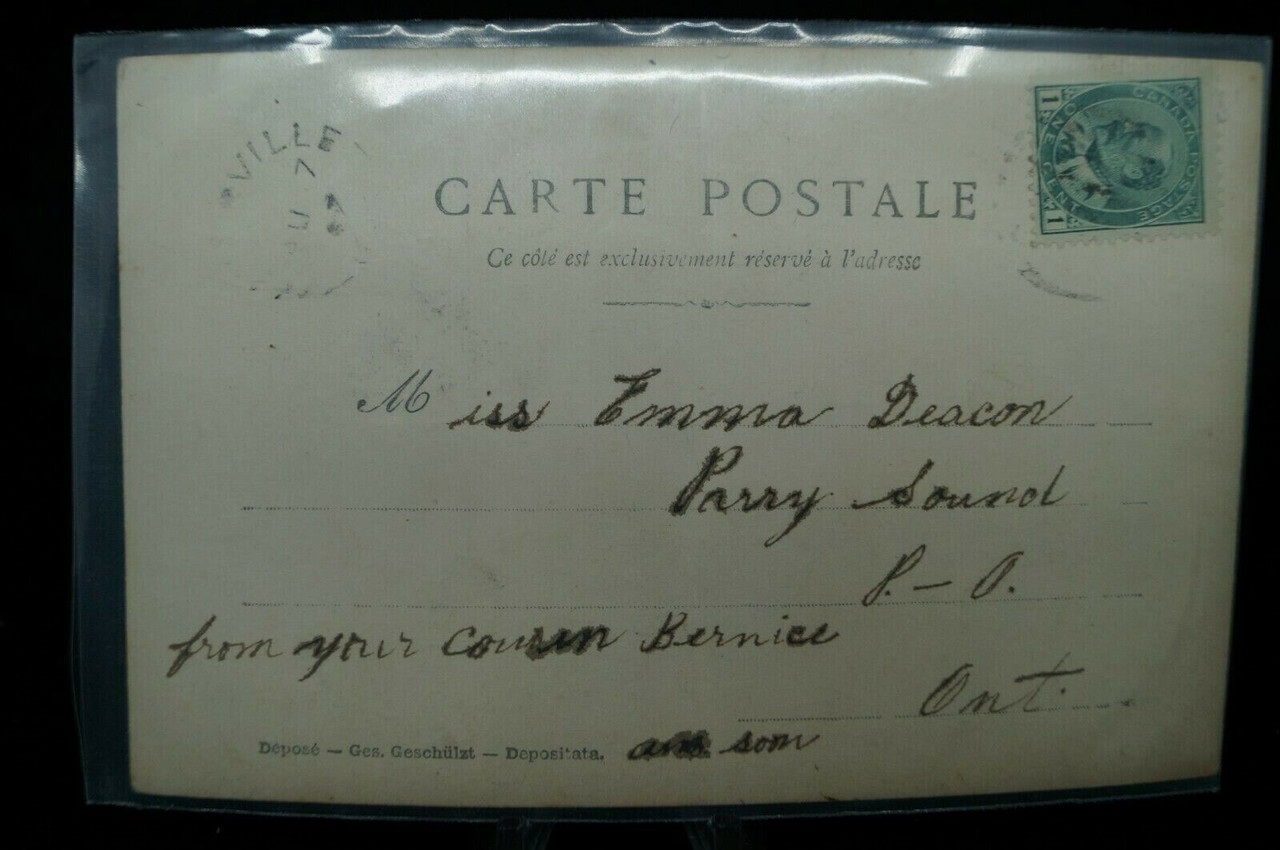 WW1 French Couple Portrait Postcard. WW1 French Couple Portrait Postcard.