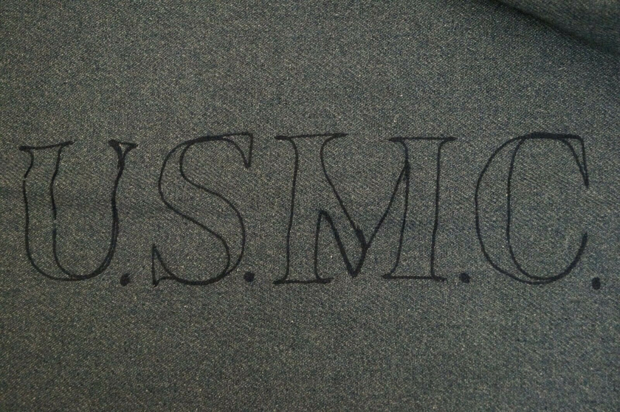 Spanish American War USMC M1884 Wool Blanket Named RARE Spanish American War USMC M1884 Wool Blanket Named RARE