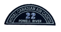 Canadian RCAC Air Cadets 22 Powell River Shoulder Title Insignia Patch