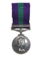British Army General Service Medal GSM Malaya Bar 23231832 Pte TL Hyslop RAOC