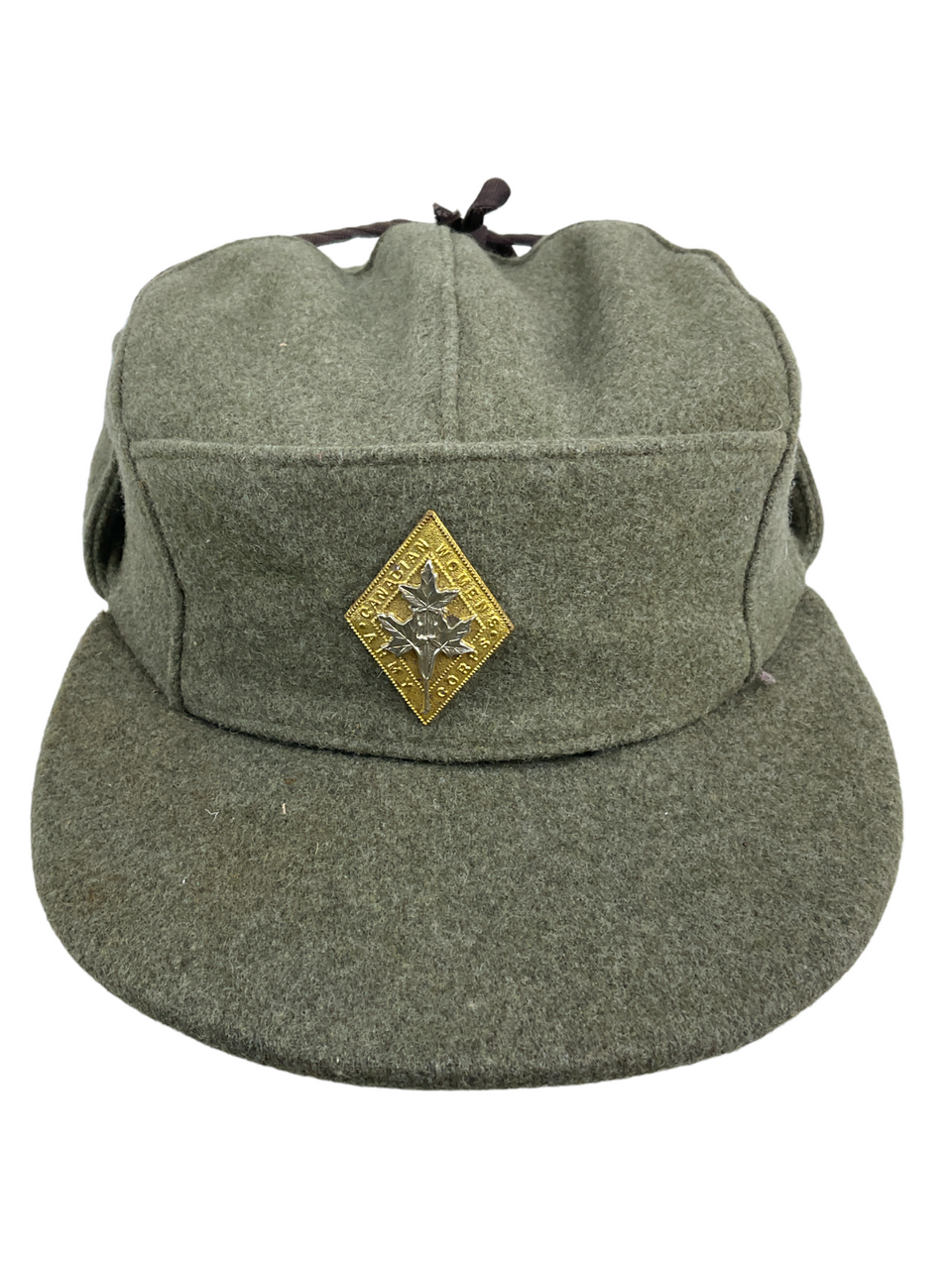 WW2 Canadian Womens CWAC 1943 Dated Peak Cap Size 7 WW2 Canadian Womens CWAC 1943 Dated Peak Cap Size 7
