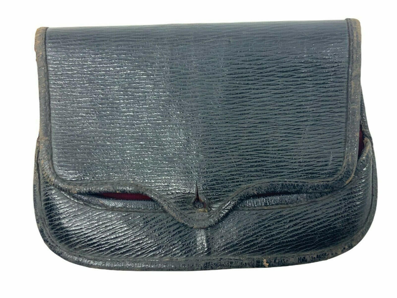 Victorian British Officer Foul Weather Leather & Velvet Cartouche Cover Victorian British Officer Foul Weather Leather & Velvet Cartouche Cover