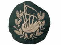 Victorian British Canadian Bullion Embroidered Pipers Cloth Patch 5 x 5 Inch