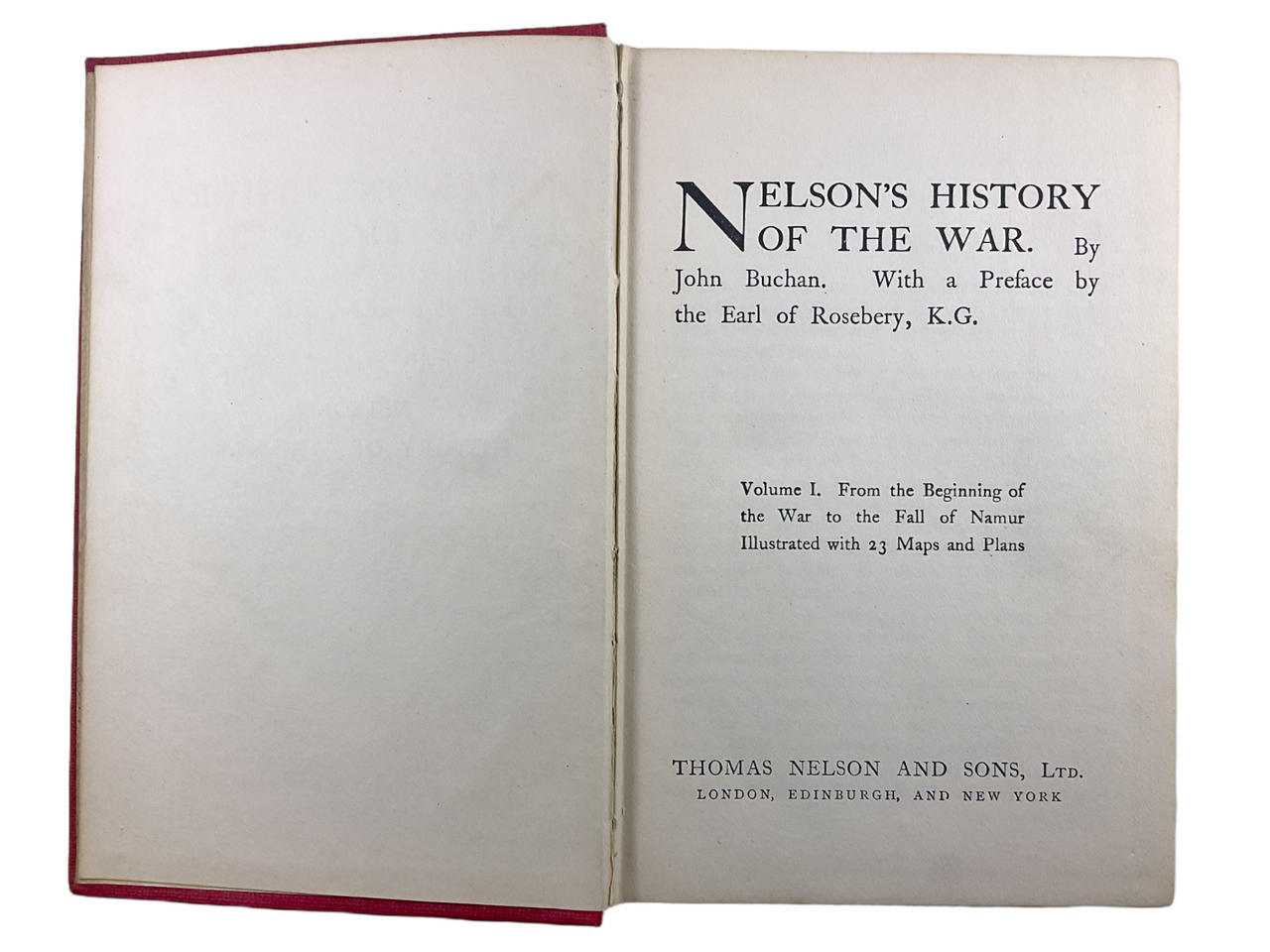 WW1 British Nelsons History of the War Volume 1 HC Reference Book WW1 British Nelsons History of the War Volume 1 HC Reference Book