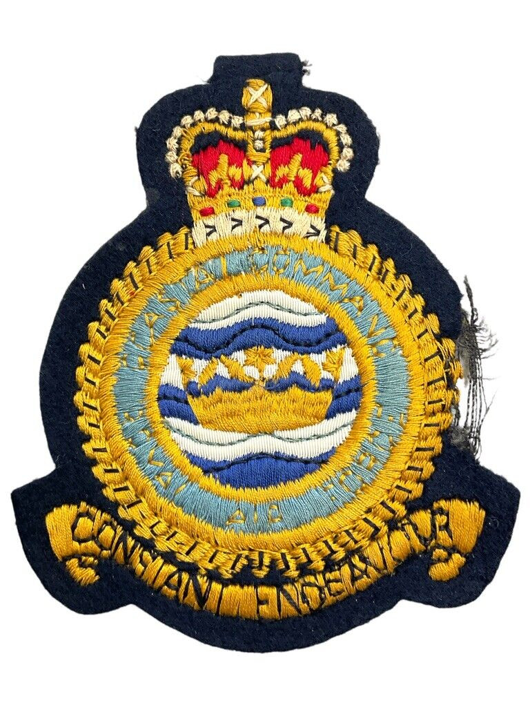 British RAF Coastal Command Squadron Heraldic Colour Crest Patch Vintage British RAF Coastal Command Squadron Heraldic Colour Crest Patch Vintage