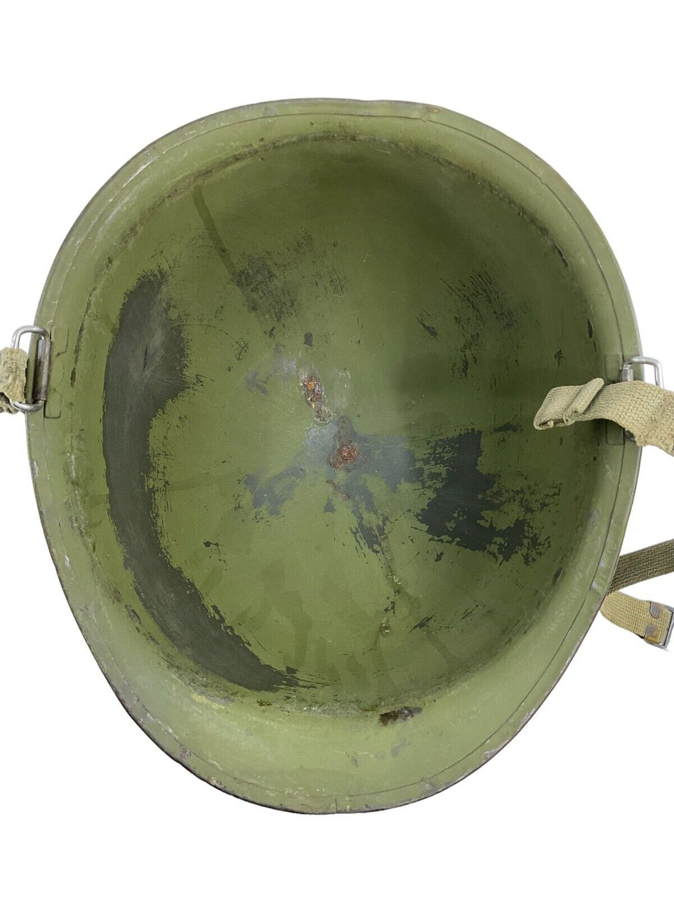 WW2 US M1C Airborne Helmet With Rigger Converted Liner & Chinstraps WW2 US M1C Airborne Helmet With Rigger Converted Liner & Chinstraps