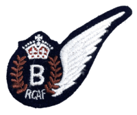 WW2 Canadian RCAF Bomb Aimer Half Wing Patch Insignia