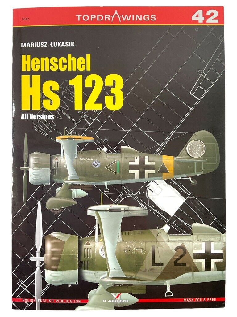 WW2 German Luftwaffe Henschel Hs123 Topdrawings 42 Modelling SC Reference Book WW2 German Luftwaffe Henschel Hs123 Topdrawings 42 Modelling SC Reference Book