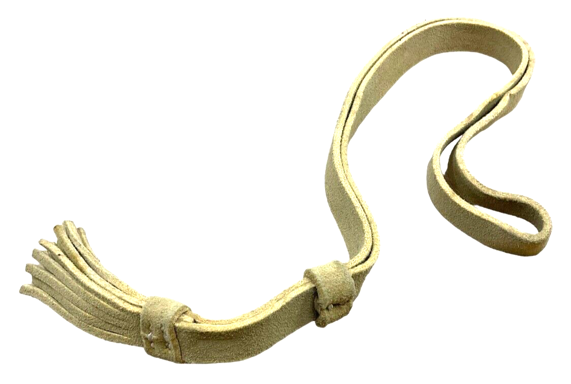 WW1 British BEF 1918 Dated Slade Wallace Buff White Leather Sword Knot WW1 British BEF 1918 Dated Slade Wallace Buff White Leather Sword Knot