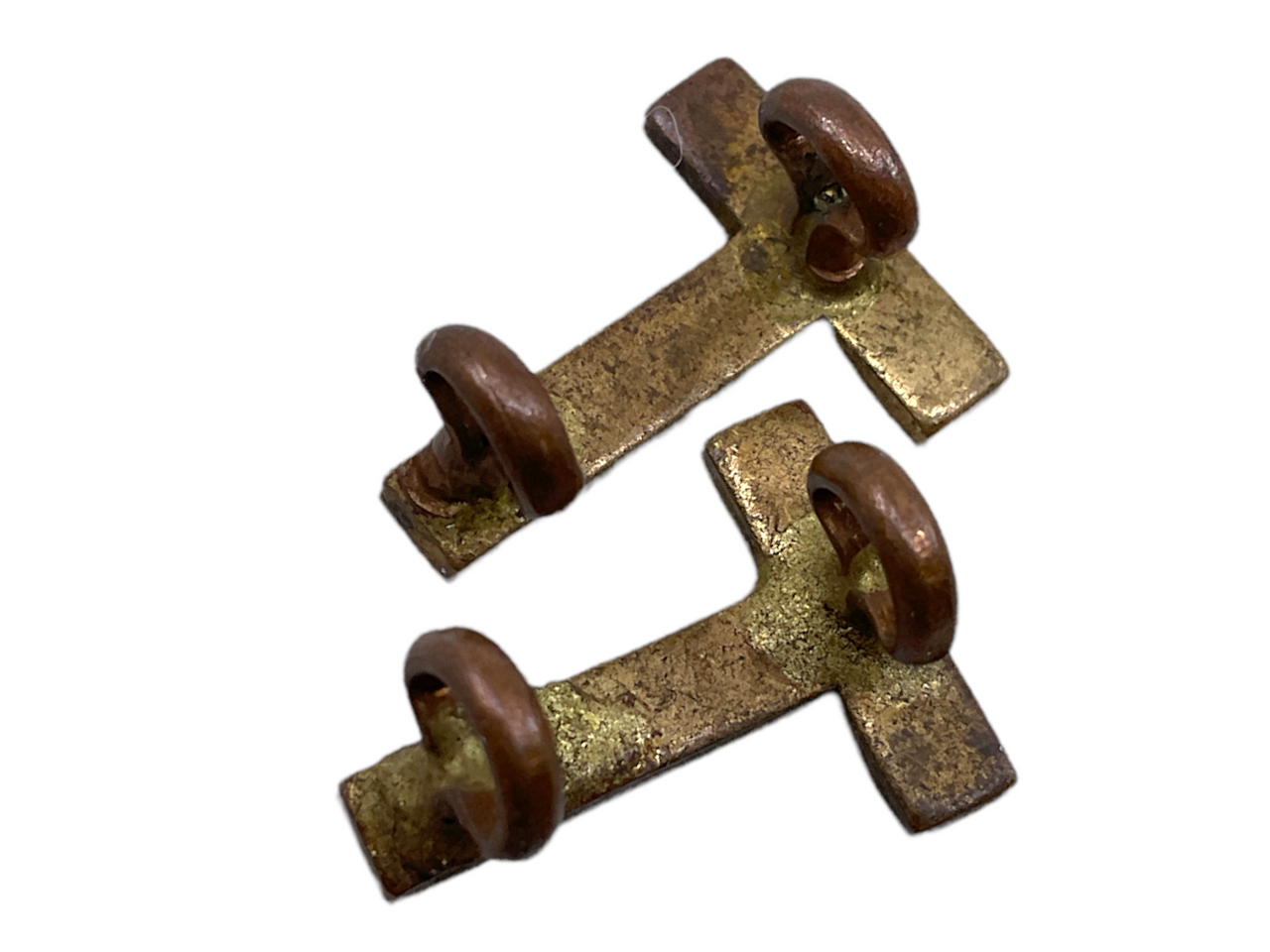 WW1 British BEF Territorial T Insignia Badge Pair WW1 British BEF Territorial T Insignia Badge Pair