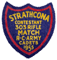 Canadian Army Cadets Strathcona 303 Rifle Match 1955 Patch Vintage