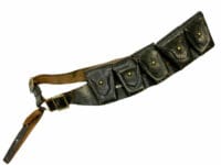 WW1 WW2 British Indian Five Pocket Leather Bandolier