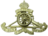 WW1 British RCA Artillery Cap Badge Spinning Wheel & Slider WW1 British RCA Artillery Cap Badge Spinning Wheel & Slider