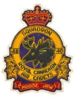 Canadian RCAC Air Cadets 40 Squadron Moose Jaw Saskatchewan Crest Patch Vintage