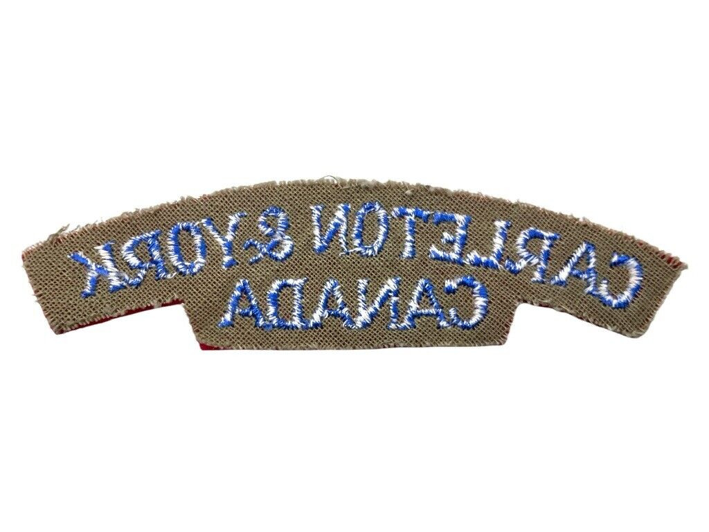 WW2 Canadian Carleton and York Regiment Shoulder Title Single WW2 Canadian Carleton and York Regiment Shoulder Title Single