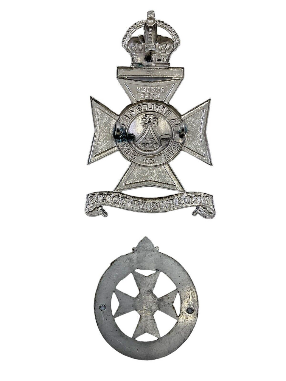 Canadian 3rd Battalion Victoria Rifles of Canada Helmet Plate Canadian 3rd Battalion Victoria Rifles of Canada Helmet Plate