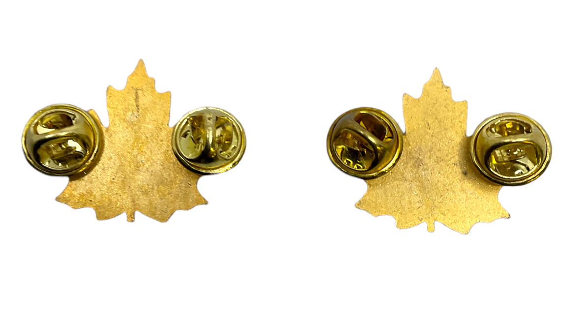 Canadian CIC Officers Collar Badge Pair Pin Back Canadian CIC Officers Collar Badge Pair Pin Back