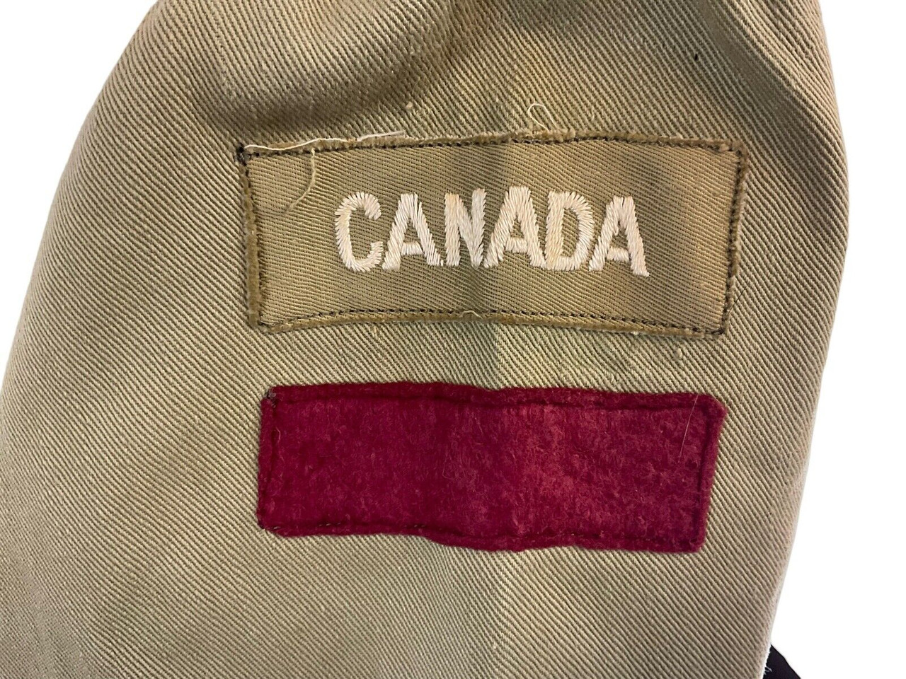 WW2 Canadian Tropical Four Pocket Jacket Named With Sleeve & GS Patches WW2 Canadian Tropical Four Pocket Jacket Named With Sleeve & GS Patches