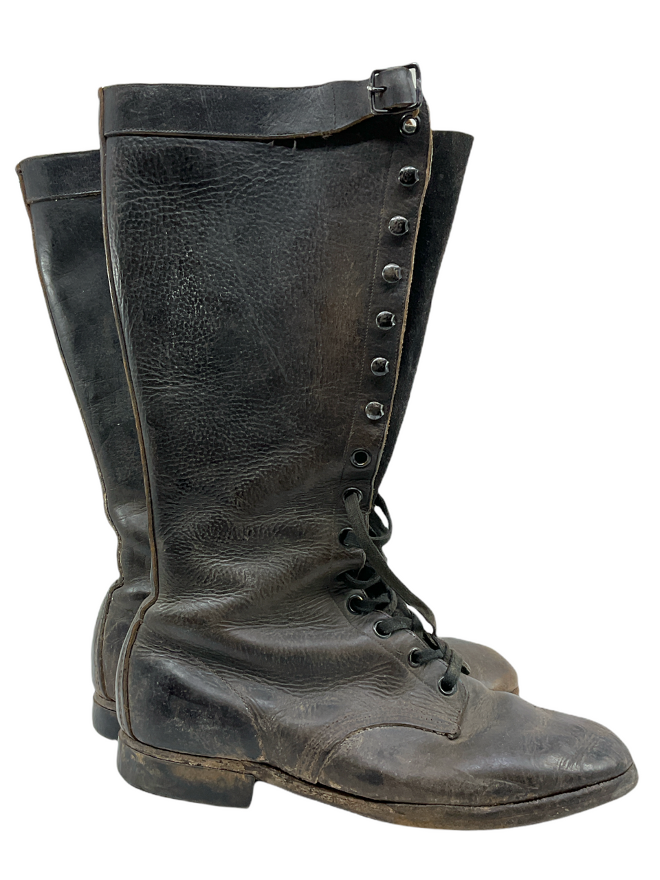 WW1 Canadian British CEF BEF Trench Boots Black Leather WW1 Canadian British CEF BEF Trench Boots Black Leather