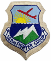 US USAF 142nd Fighter Group Squadron Patch Crest US USAF 142nd Fighter Group Squadron Patch Crest