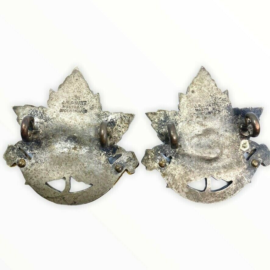 Kings Canadian Hussars Officers Collars Insignia Pair Kings Canadian Hussars Officers Collars Insignia Pair