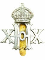 WW2 British 20th Hussars Regiment Cap Badge