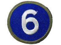 WW2 US Army 6th Corps Shoulder Patch SSI Shoulder Sleeve Insignia