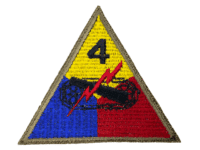 WW2 US 4th Armored Patch SSI Shoulder Sleeve Insignia