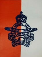 Vintage WW2 Canadian RCAF Flocked Front Christmas Card