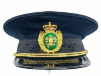 Danish Denmark Police Constable Peak Cap Hat Size 7 1/8 Danish Denmark Police Constable Peak Cap Hat Size 7 1/8