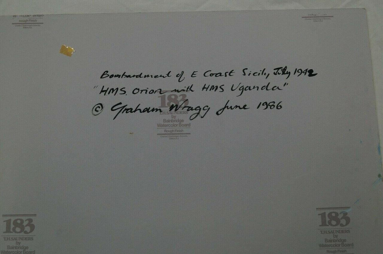 WW2 Canadian RCN HMCS Uganda Orion Original Acrylic Painting WW2 Canadian RCN HMCS Uganda Orion Original Acrylic Painting