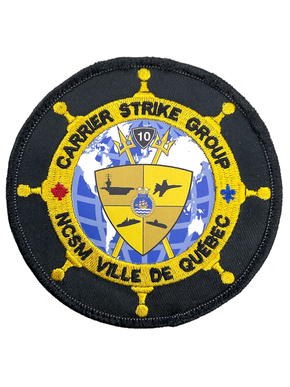 Canadian Navy RCN HMCS Ville De Quebec Carrier Strike Group 10 Patch Crest Canadian Navy RCN HMCS Ville De Quebec Carrier Strike Group 10 Patch Crest