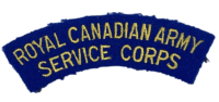 Royal Canadian Army Service Corps RCASC Shoulder Title Insignia Single
