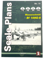 WW2 German Luftwaffe Messerschmitt Bf 109 Scale Plans 72 SC Reference Book