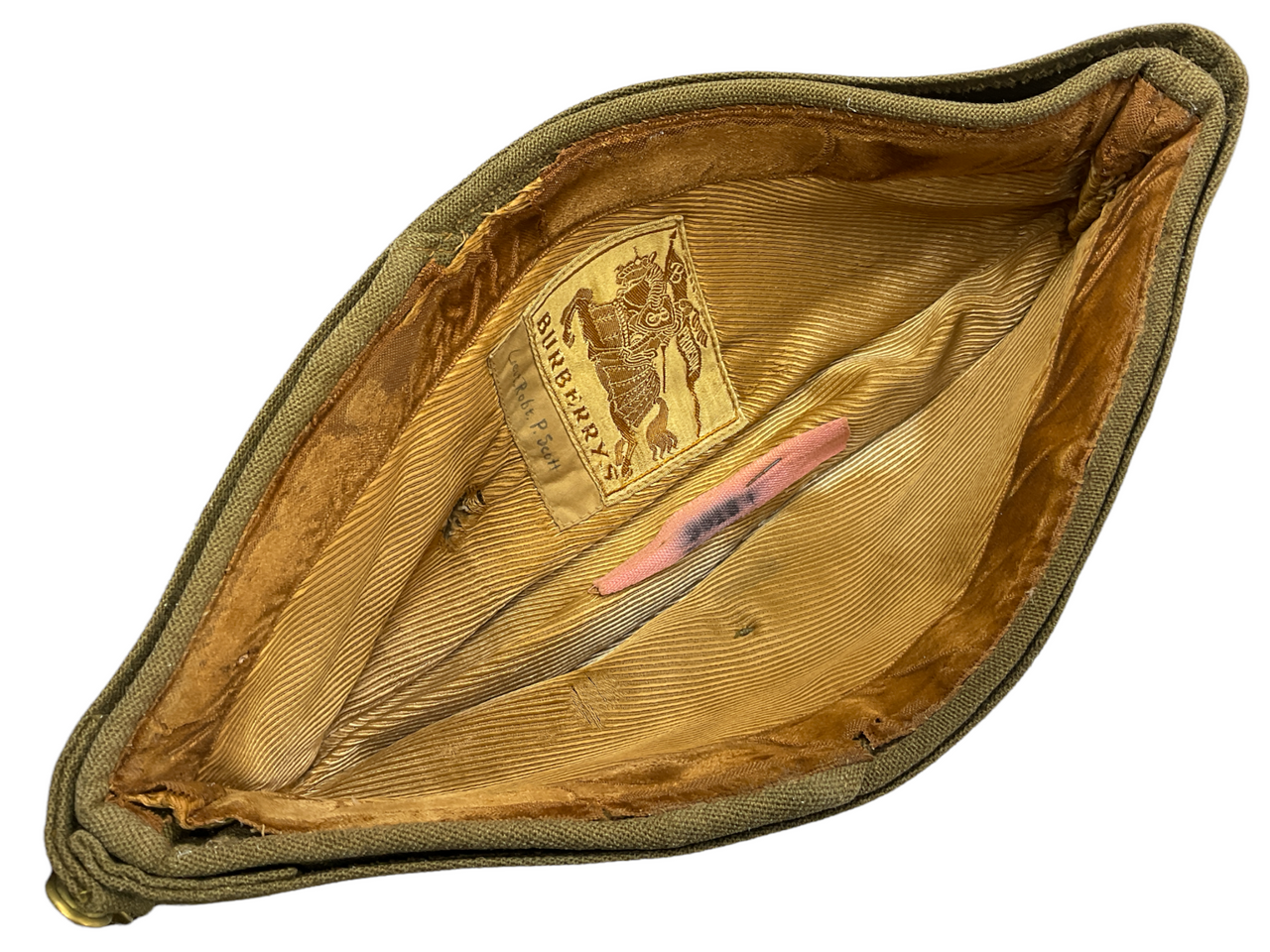 WW2 Canadian British Officers Burberry Made Wedge Cap Size 7 1/4 Named WW2 Canadian British Officers Burberry Made Wedge Cap Size 7 1/4 Named