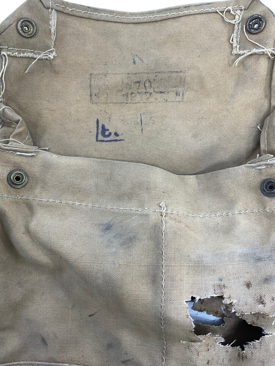 WW1 British Canadian BEF CEF SBR Respirator Carry Bag Named 1917 Dated WW1 British Canadian BEF CEF SBR Respirator Carry Bag Named 1917 Dated
