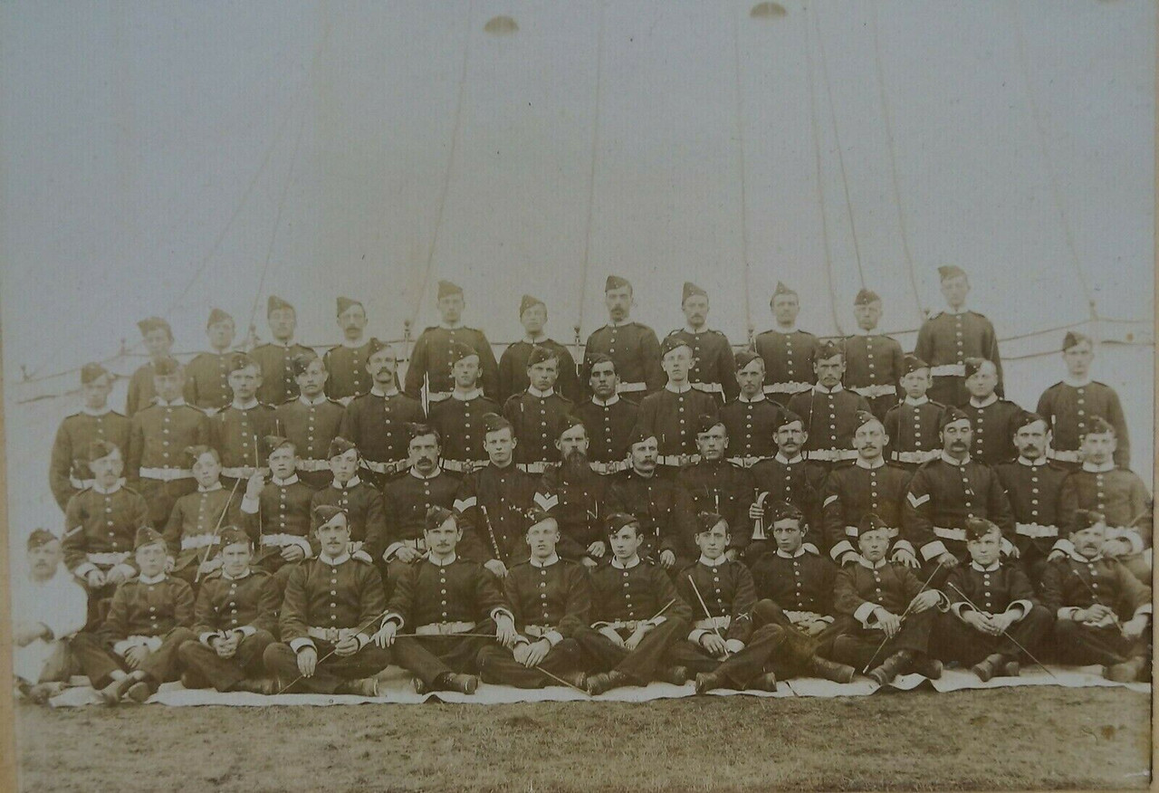 Pre WW1 British Volunteer Brigade Camp Aldershot 1901 Group Photograph Pre WW1 British Volunteer Brigade Camp Aldershot 1901 Group Photograph