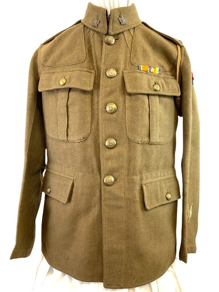 WW1 Canadian CEF 1st Brigade Garrison Artillery CGA 5 Button Khaki Tunic WW1 Canadian CEF 1st Brigade Garrison Artillery CGA 5 Button Khaki Tunic