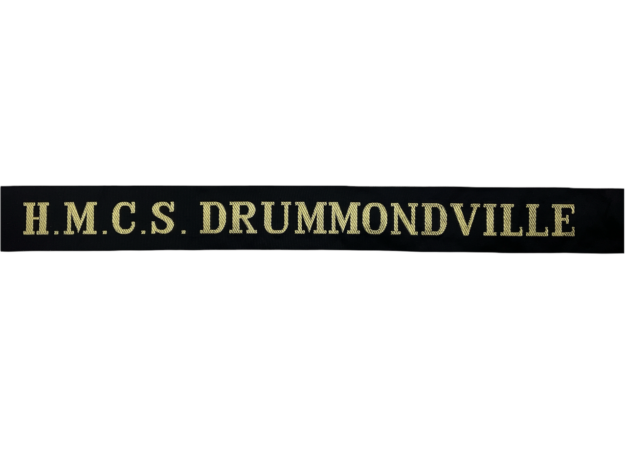 Canadian Navy RCN HMCS Drummondville Cap Tally Full Length Canadian Navy RCN HMCS Drummondville Cap Tally Full Length