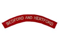 British Bedford and Hertford Regiment Cloth Shoulder Title Single