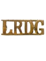 WW2 British LRDG Long Range Desert Group Brass Shoulder Title Single