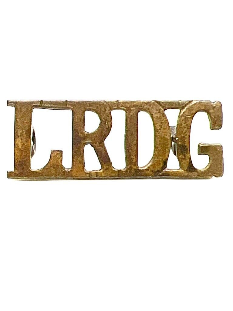WW2 British LRDG Long Range Desert Group Brass Shoulder Title Single WW2 British LRDG Long Range Desert Group Brass Shoulder Title Single