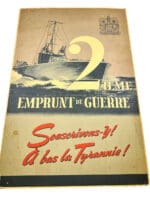 WW2 Canadian 2nd War Bond Drive French Language Poster Standy 2