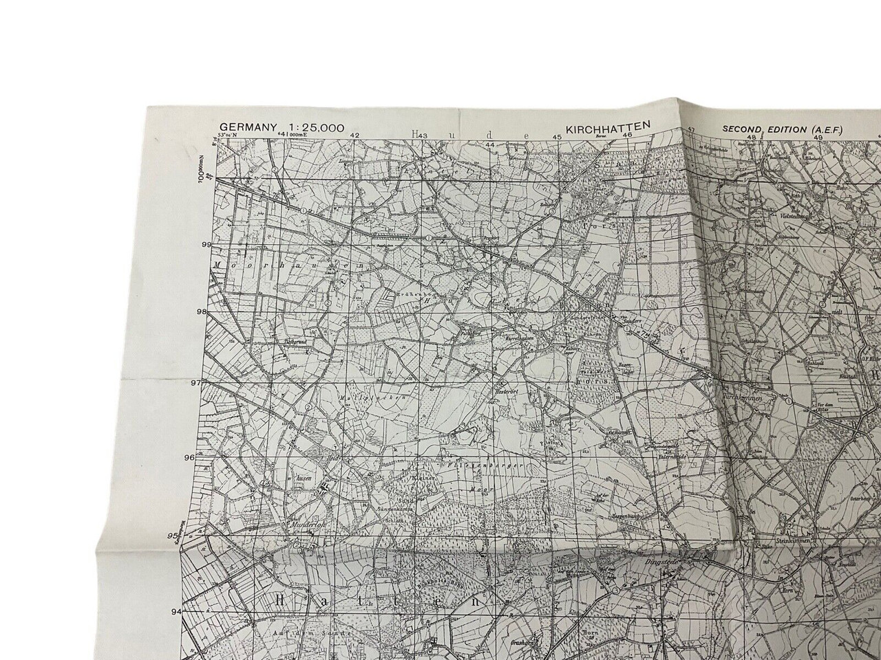 WW2 British Canadian War Office 1944 Dated Map Of Nortmoor Germany Sheet 2711 WW2 British Canadian War Office 1944 Dated Map Of Nortmoor Germany Sheet 2711