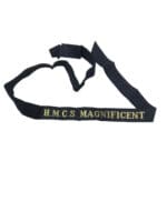 Canadian Navy RCN HMCS Magnificent Aircraft Carrier Ships Cap Tally Full Length