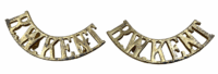 British Royal West Kent Regiment Shoulder Title Pair