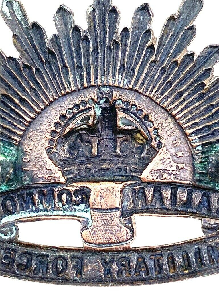 WW1 Australian Military Commonwealth Forces Cap Badge Stokes Melbourne WW1 Australian Military Commonwealth Forces Cap Badge Stokes Melbourne