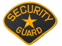 US Security Guard Yellow On Black Police Patch US Security Guard Yellow On Black Police Patch